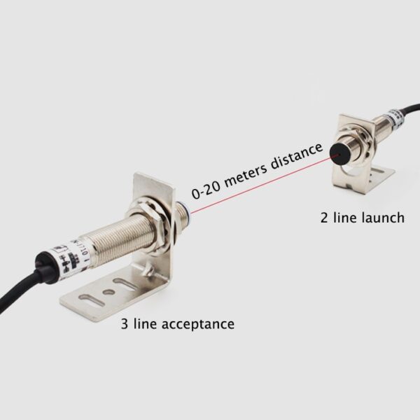 laser beam photoelectric switch E3F-20L/20C1 infrared sensor npn switch 20 meters laser sensor - Image 2